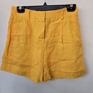 Margon Metamorfosi Yellow Linen Shorts – Made in Italy – Size 40 (IT)
